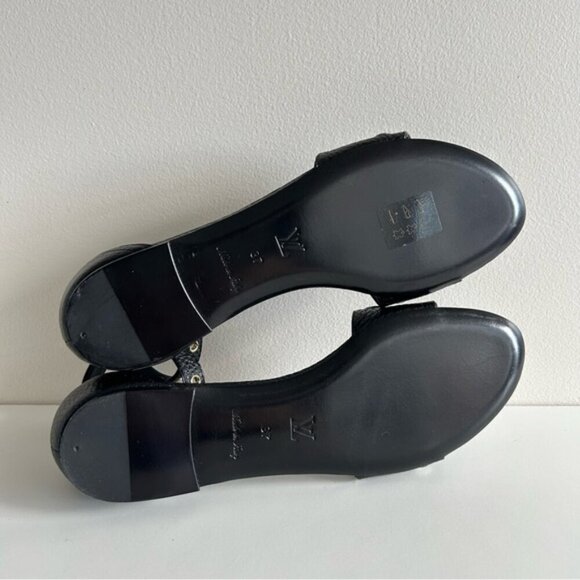 LOUIS VUITTON TROPICAL BLOOM SANDALS SHOES SZ 37 BLACK BNIB LIMITED EDITION - Picture 9 of 9